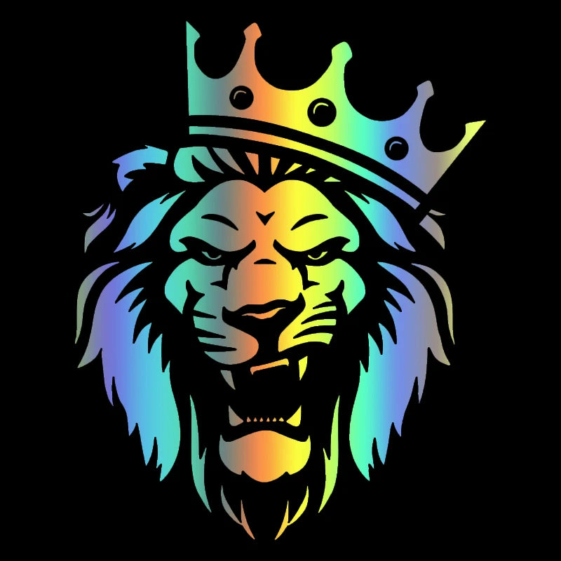 Vinyl Decal Lion With Crown Car Sticker