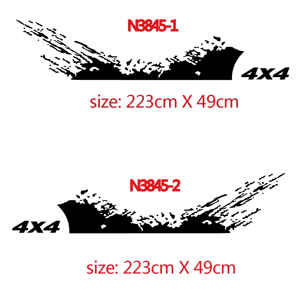 4X4 Graphics Vinyl Decal Car Pickup Truck Side Sticker