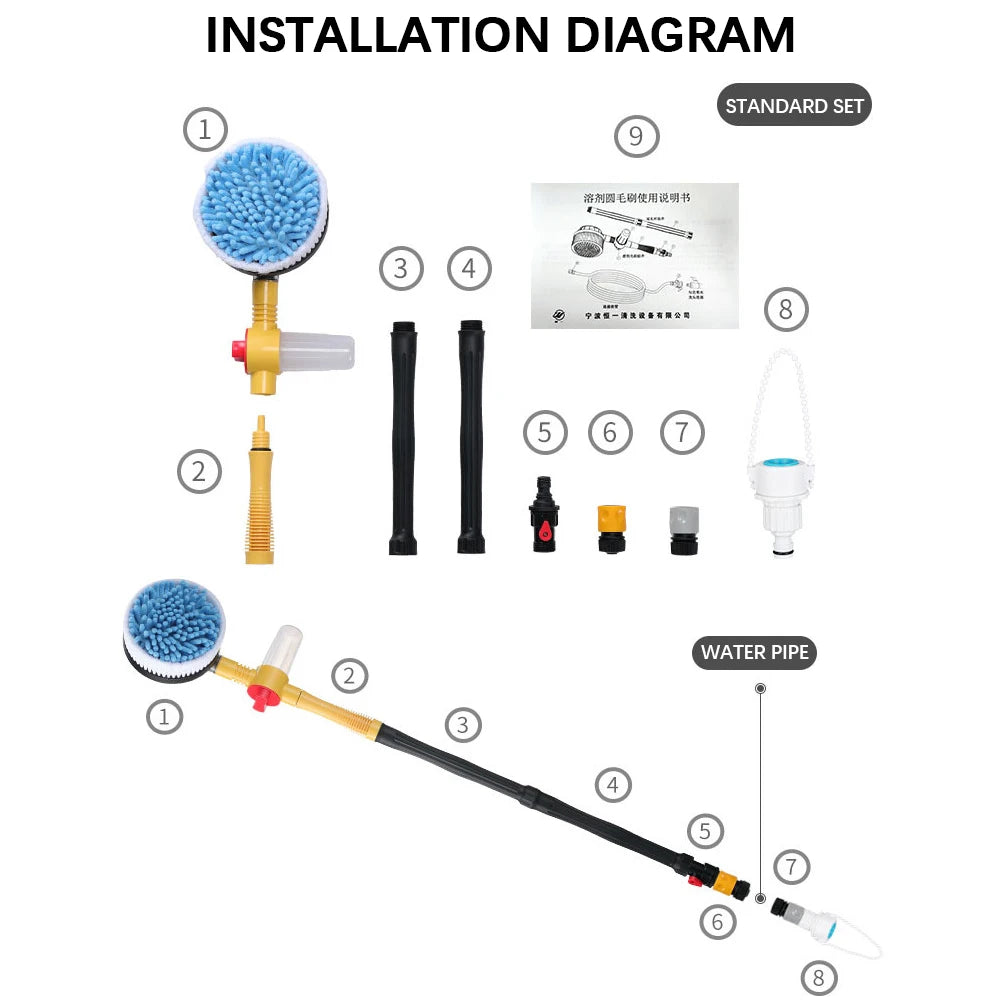 Car Wash Brush Cleaning Tools Mop Long Handle