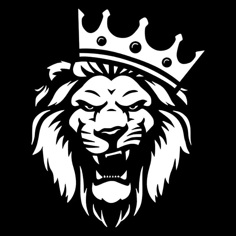 Vinyl Decal Lion With Crown Car Sticker