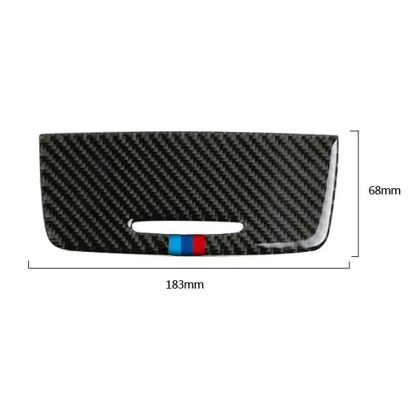 BMW 3 series E90 E92 2005-2012 Carbon Fiber sticker Interior Car Storage Box Panel Trim Cover decals Car Accessories