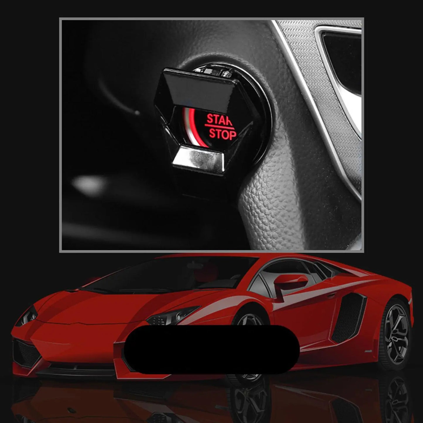 Car Engine Start Stop Switch Button Cover Ignition