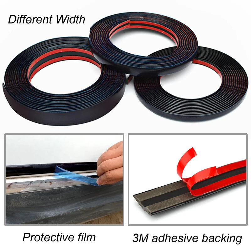 Bright Strip Car Decorative Line Universal Window Anti-scratch Chrome Bumper Strip Trim Molding Styles Vehicle Accessories Seal