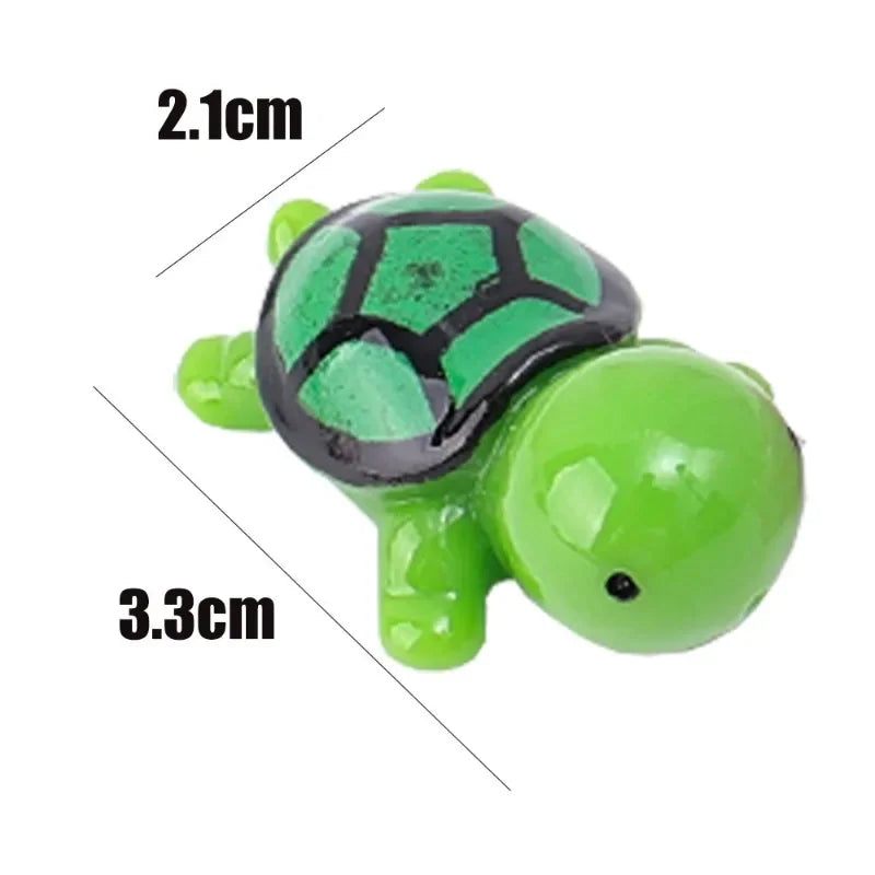 5/1PCS Car Turtle Ornament Car Dashboard Rearview Mirror Cartoon Resin Animal Ornaments Mini Turtle DIY Decoration Accessories