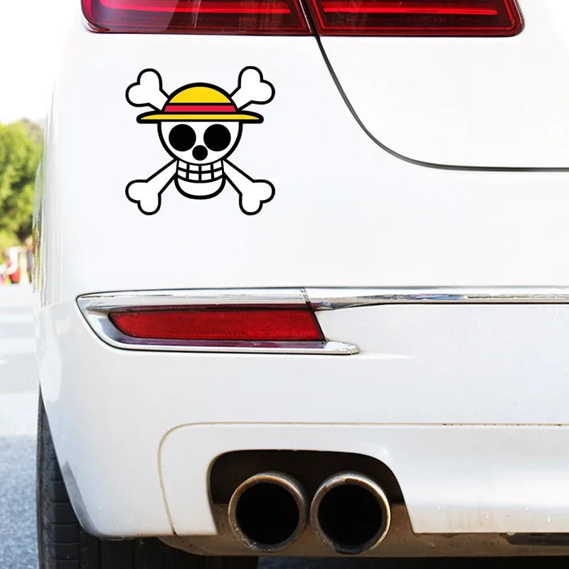 One Piece Luffy car Sticker Anime Peeking Glass Vinyl Decal Sticker For Car Window