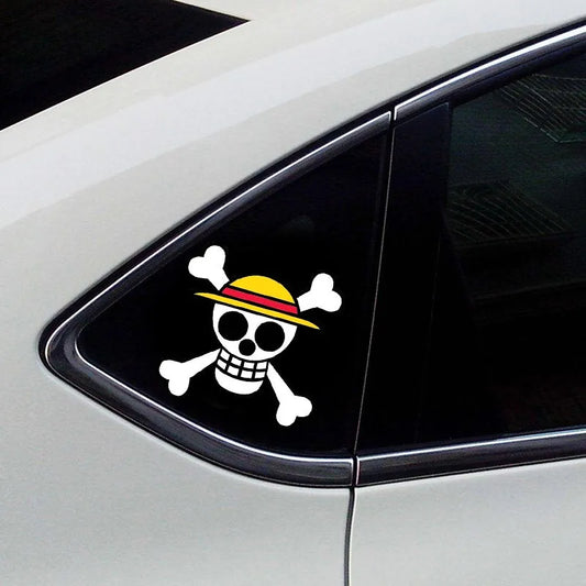 One Piece Luffy car Sticker Anime Peeking Glass Vinyl Decal Sticker For Car Window