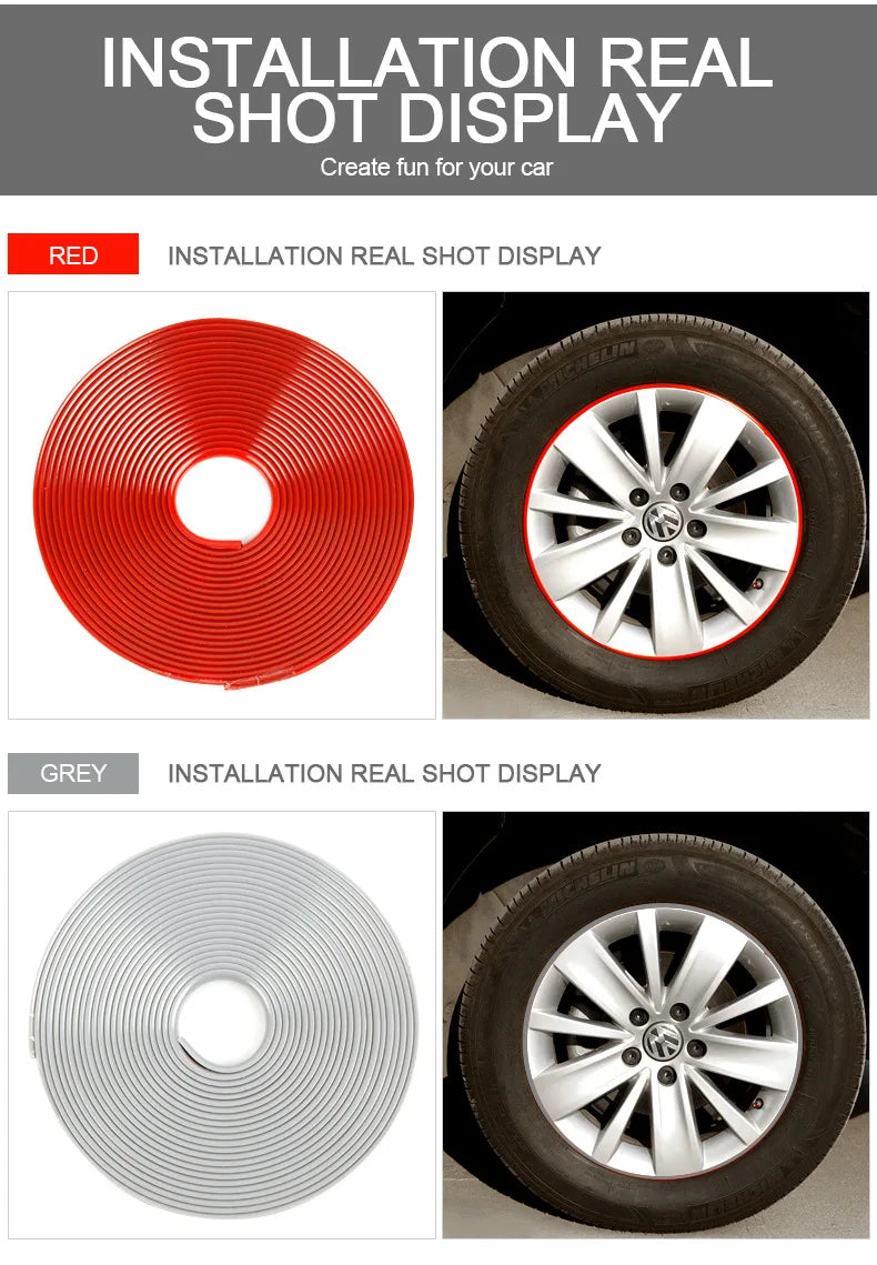 Car Rim Protect Strip Wheel Edge Protector Car Wheel Sticker Tire Protection Care Covers Car Styling Universal