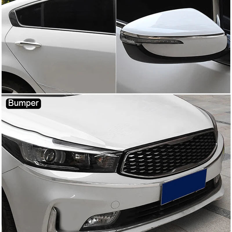 Bright Strip Car Decorative Line Universal Window Anti-scratch Chrome Bumper Strip Trim Molding Styles Vehicle Accessories Seal