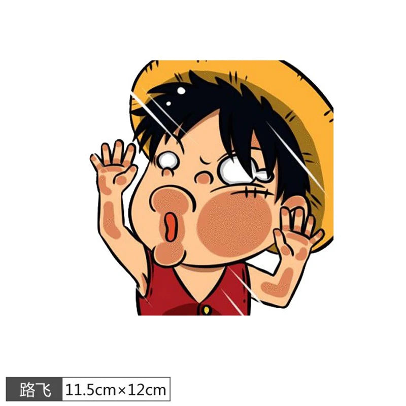 One Piece Luffy car Sticker Anime Peeking Glass Vinyl Decal Sticker For Car Window