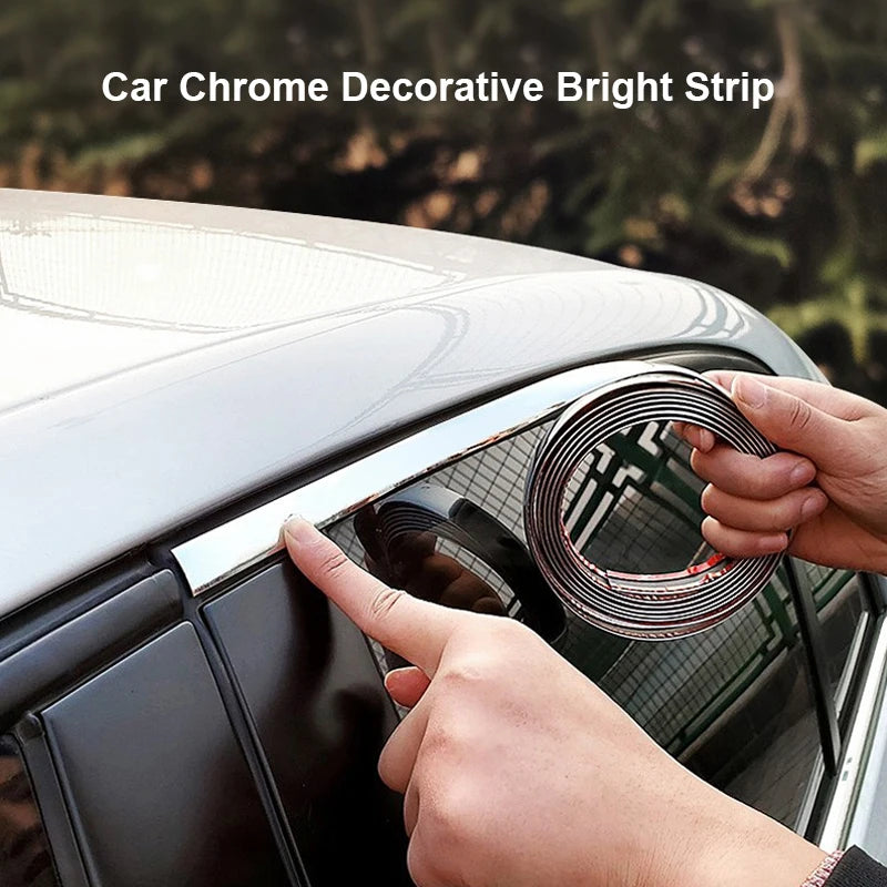 Bright Strip Car Decorative Line Universal Window Anti-scratch Chrome Bumper Strip Trim Molding Styles Vehicle Accessories Seal