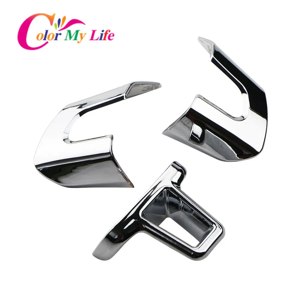 ABS Chrome Car Steering Wheel Decoration Cover Trim Sticker Fit for Volkswagen VW GOLF POLO JETTA MK5 MK6 Bora Accessories