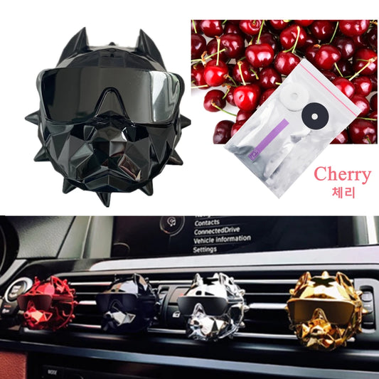 Bulldog Car Air Freshener Refill Solid Perfume Cherry Car Diffuser Essential Oil  Air Outlet Clip Car Fragrance