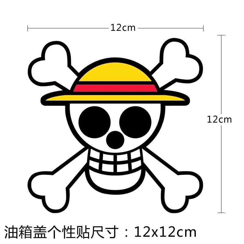 One Piece Luffy car Sticker Anime Peeking Glass Vinyl Decal Sticker For Car Window