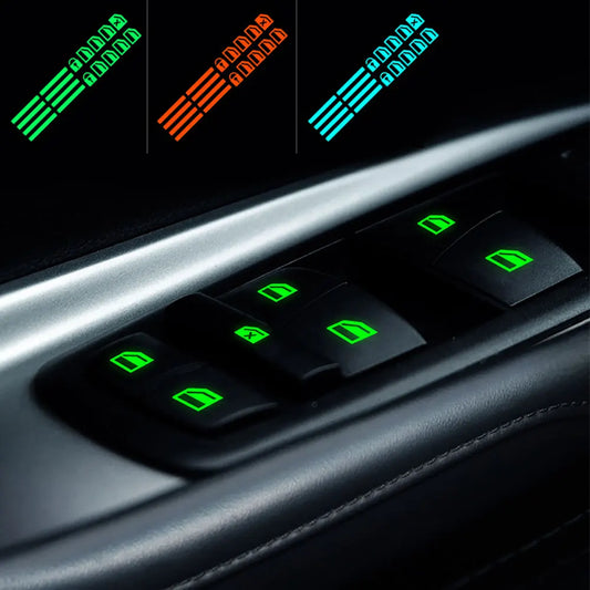 Car Window Button Luminous Sticker