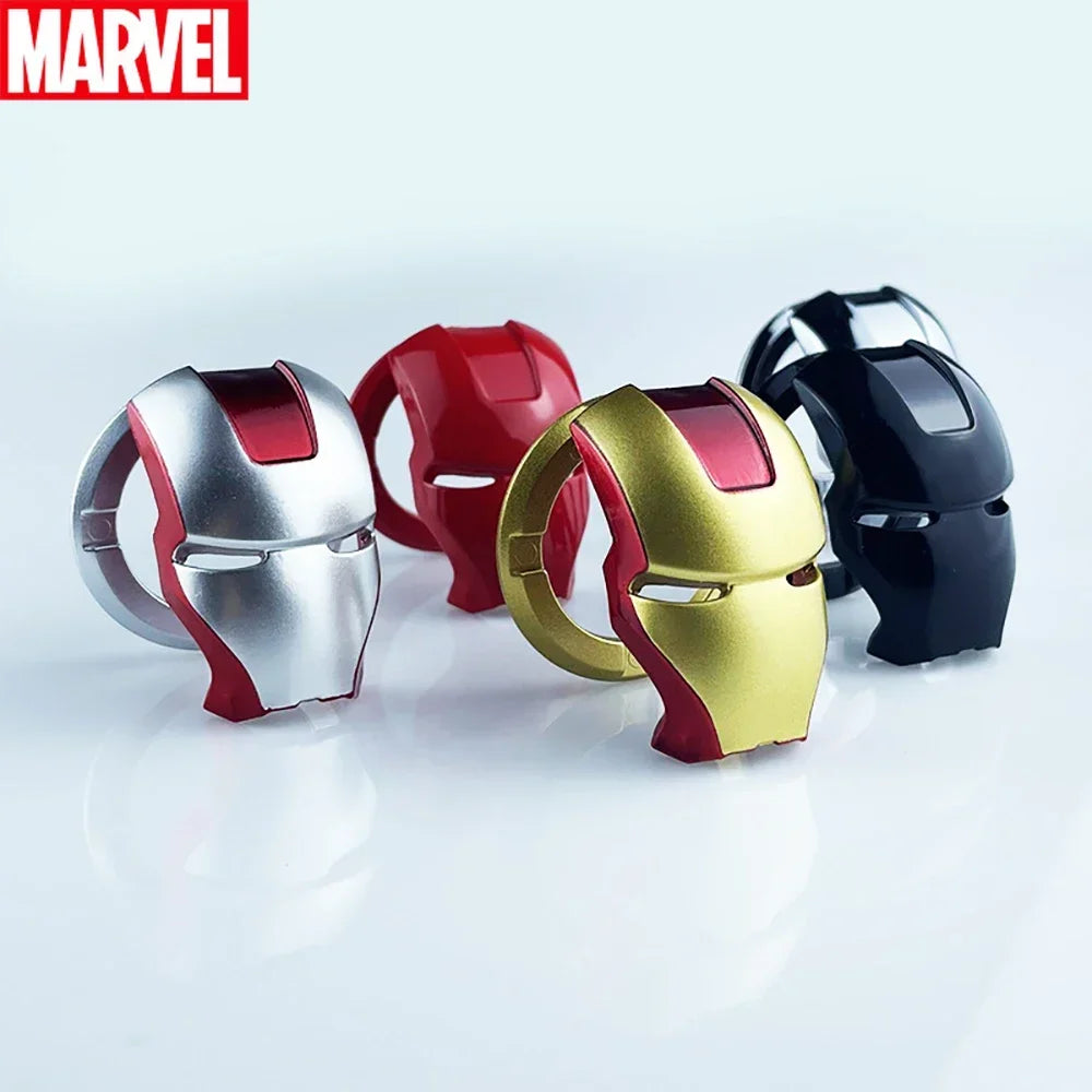 Anime Captain America Iron Man Car Engine Ignition Start Switch Button Protective Cover Sticker Marvel Car Trim Accessories Toy