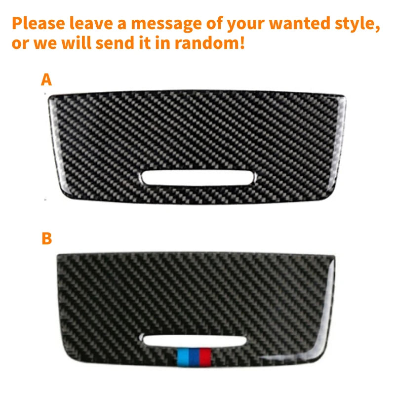 BMW 3 series E90 E92 2005-2012 Carbon Fiber sticker Interior Car Storage Box Panel Trim Cover decals Car Accessories