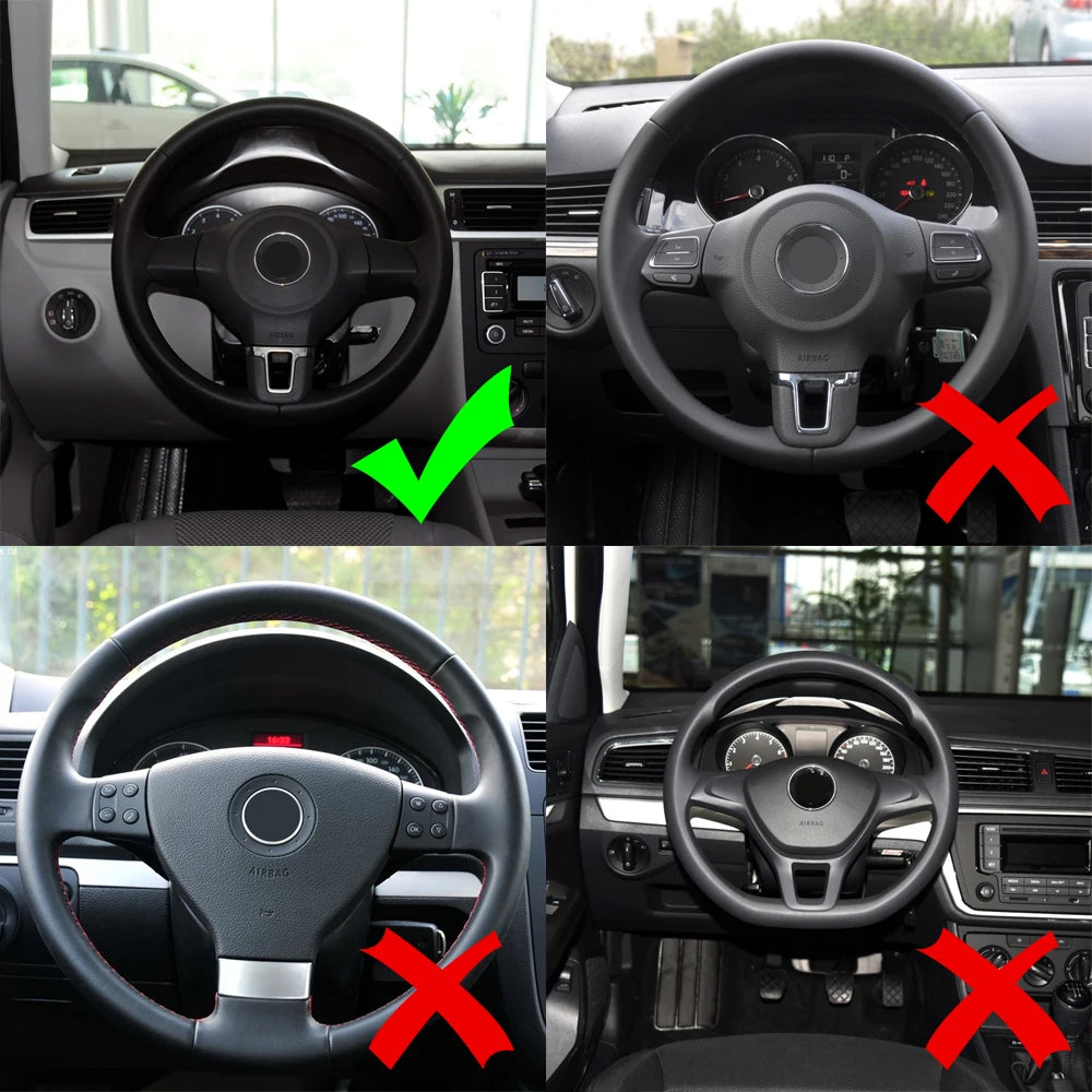 ABS Chrome Car Steering Wheel Decoration Cover Trim Sticker Fit for Volkswagen VW GOLF POLO JETTA MK5 MK6 Bora Accessories