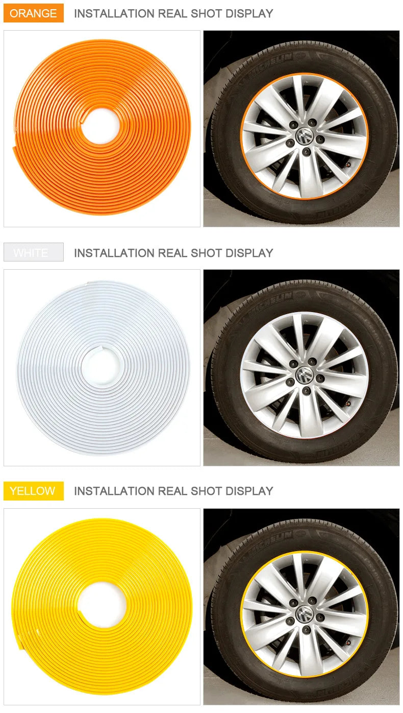 Car Rim Protect Strip Wheel Edge Protector Car Wheel Sticker Tire Protection Care Covers Car Styling Universal